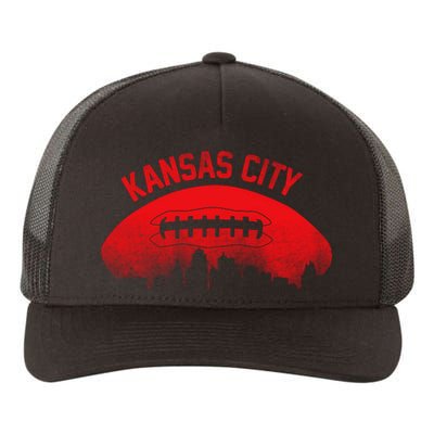 Retro Kansas City Football Skyline Yupoong Adult 5-Panel Trucker Hat