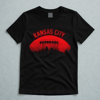 Retro Kansas City Football Skyline T-Shirt