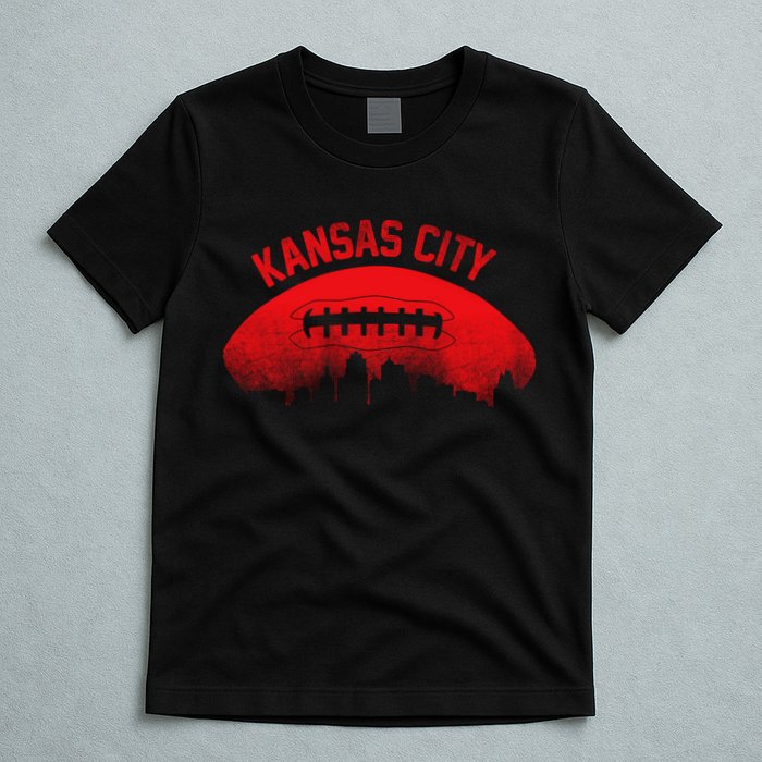 Retro Kansas City Football Skyline T-Shirt