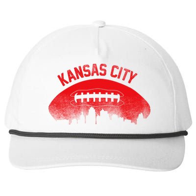 Retro Kansas City Football Skyline Snapback Five-Panel Rope Hat