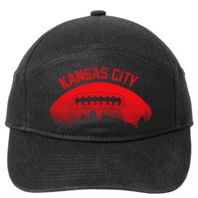 Retro Kansas City Football Skyline 7-Panel Snapback Hat