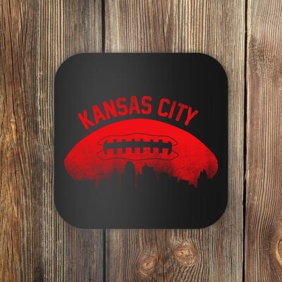 Retro Kansas City Football Skyline Coaster