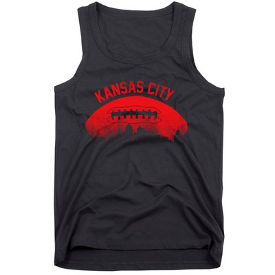 Retro Kansas City Football Skyline Tank Top