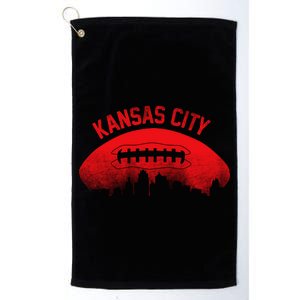 Retro Kansas City Football Skyline Platinum Collection Golf Towel