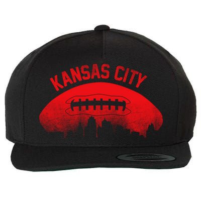 Retro Kansas City Football Skyline Wool Snapback Cap