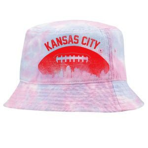 Retro Kansas City Football Skyline Tie-Dyed Bucket Hat