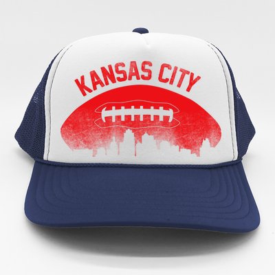 Retro Kansas City Football Skyline Trucker Hat