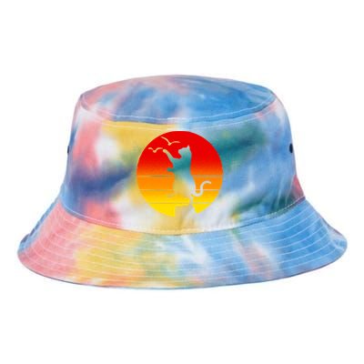 Retro Karate Cat 80's Movies Tie Dye Newport Bucket Hat