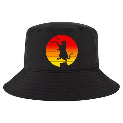 Retro Karate Cat 80's Movies Cool Comfort Performance Bucket Hat