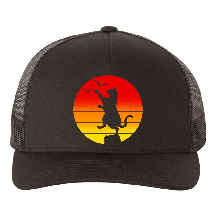 Retro Karate Cat 80's Movies Yupoong Adult 5-Panel Trucker Hat