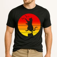 Retro Karate Cat 80's Movies Cooling Performance Crew T-Shirt