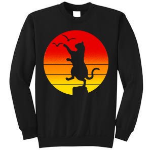 Retro Karate Cat 80's Movies Sweatshirt