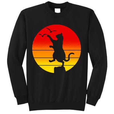 Retro Karate Cat 80's Movies Sweatshirt