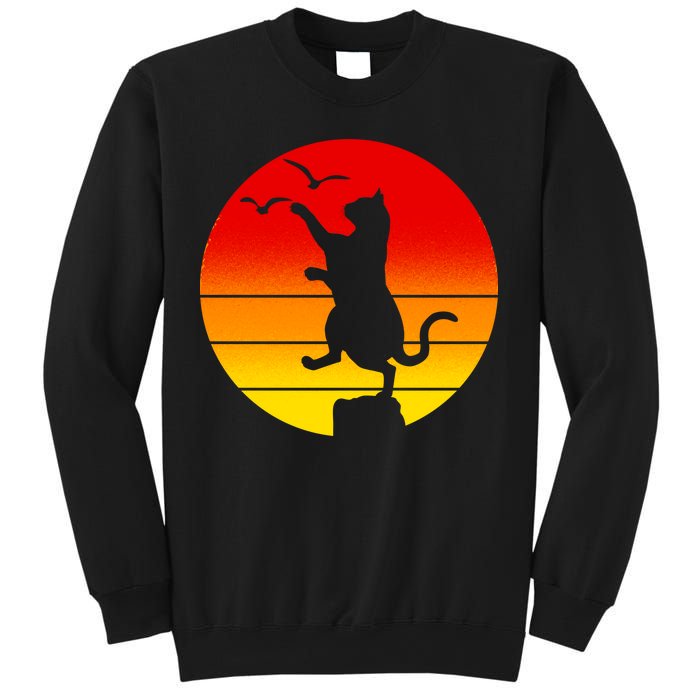 Retro Karate Cat 80's Movies Sweatshirt