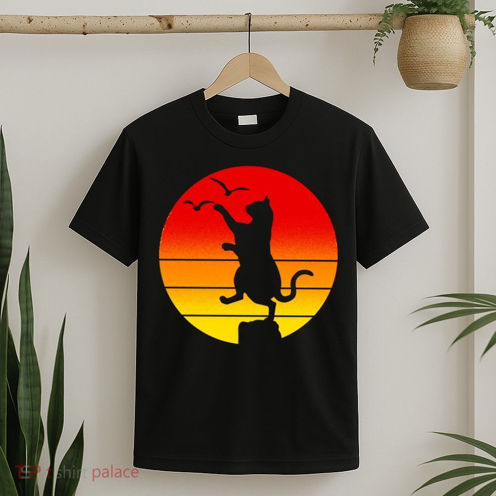 Retro Karate Cat 80's Movies T-Shirt