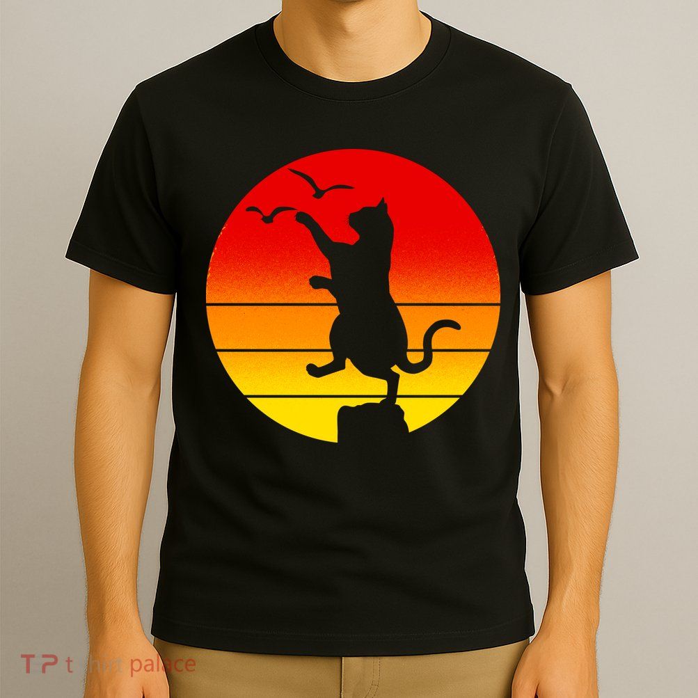 Retro Karate Cat 80's Movies T-Shirt