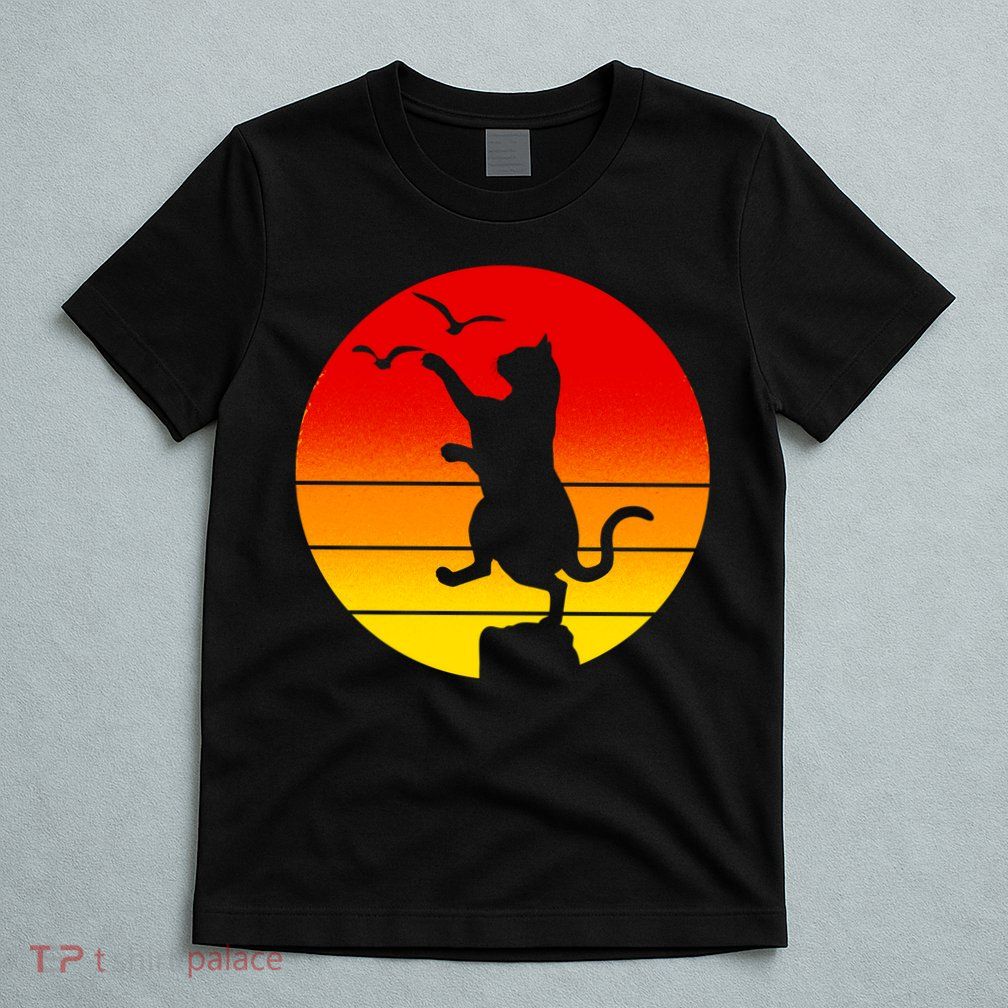 Retro Karate Cat 80's Movies T-Shirt