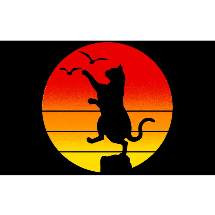 Retro Karate Cat 80's Movies Bumper Sticker