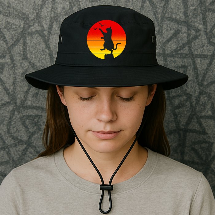Retro Karate Cat 80's Movies Bucket Hat