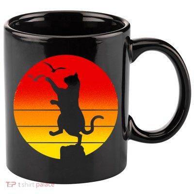 Retro Karate Cat 80's Movies 11oz C Handle Ceramic Mug