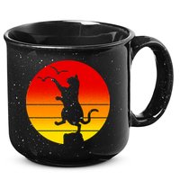 Retro Karate Cat 80's Movies 15oz Campfire Ceramic Mug