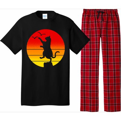 Retro Karate Cat 80's Movies Pajama Set