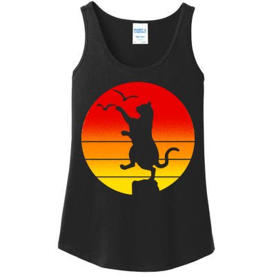 Retro Karate Cat 80's Movies Ladies Essential Tank