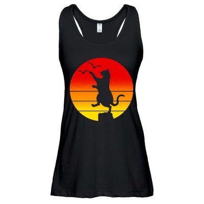 Retro Karate Cat 80's Movies Ladies Essential Flowy Tank