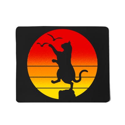 Retro Karate Cat 80's Movies Mousepad