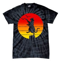 Retro Karate Cat 80's Movies Tie-Dye T-Shirt