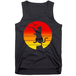 Retro Karate Cat 80's Movies Tank Top