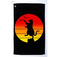 Retro Karate Cat 80's Movies Golf Towel