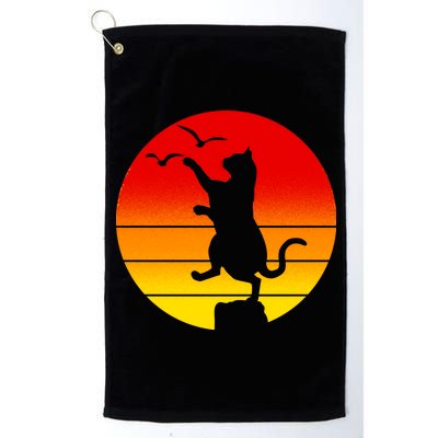 Retro Karate Cat 80's Movies Platinum Collection Golf Towel