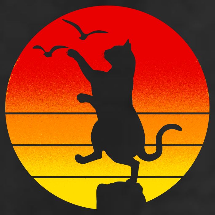 Retro Karate Cat 80's Movies Golf Towel