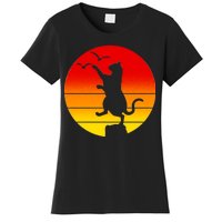 Retro Karate Cat 80's Movies Women's T-Shirt