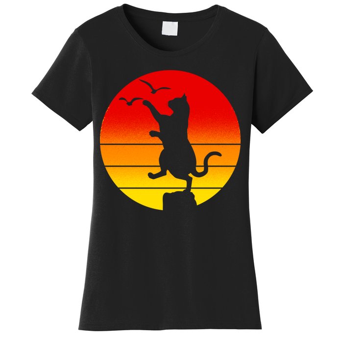 Retro Karate Cat 80's Movies Women's T-Shirt