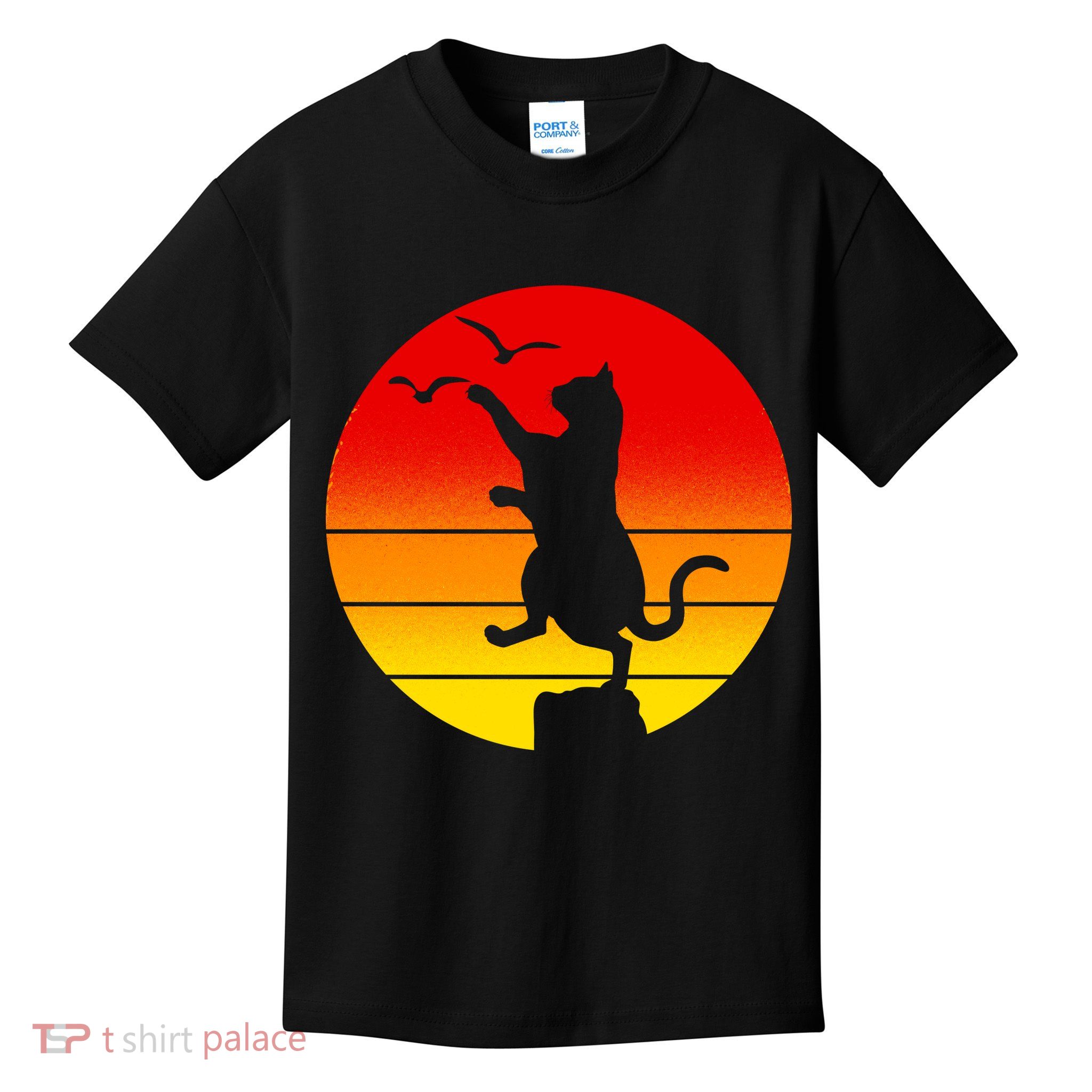 Retro Karate Cat 80's Movies Kids T-Shirt