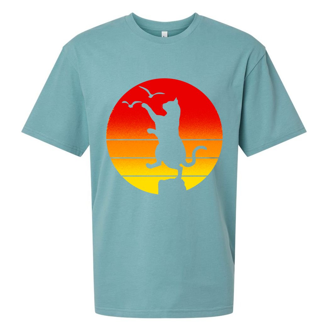 Retro Karate Cat 80's Movies Sueded Cloud Jersey T-Shirt
