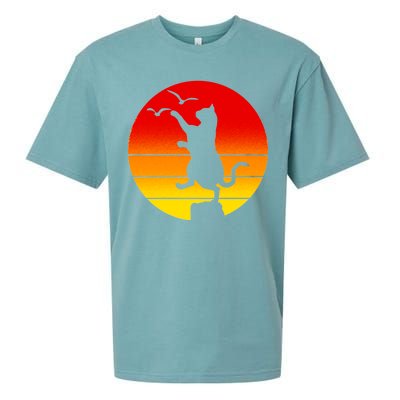 Retro Karate Cat 80's Movies Sueded Cloud Jersey T-Shirt