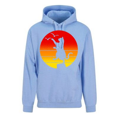 Retro Karate Cat 80's Movies Unisex Surf Hoodie