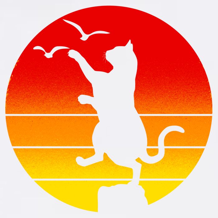 Retro Karate Cat 80's Movies Garment-Dyed Sweatshirt