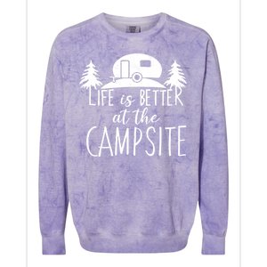 Retro Life is Better At The Campsite  Colorblast Crewneck Sweatshirt