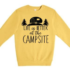 Retro Life is Better At The Campsite  Premium Crewneck Sweatshirt