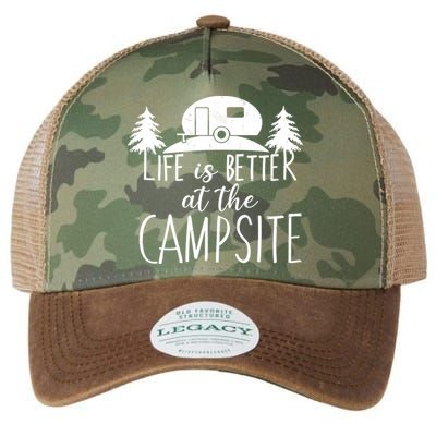 Retro Life is Better At The Campsite  Legacy Tie Dye Trucker Hat