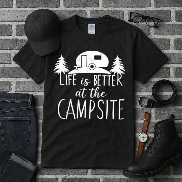 Retro Life is Better At The Campsite  Tall T-Shirt