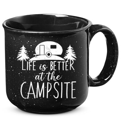 Retro Life is Better At The Campsite  15oz Campfire Ceramic Mug