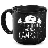 Retro Life is Better At The Campsite  15oz Campfire Ceramic Mug