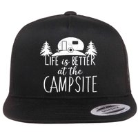 Retro Life is Better At The Campsite  Flatbill Hat