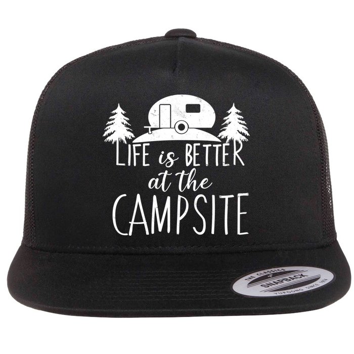 Retro Life is Better At The Campsite  Flatbill Hat
