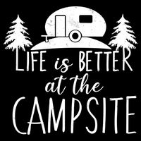 Retro Life is Better At The Campsite  Flatbill Hat